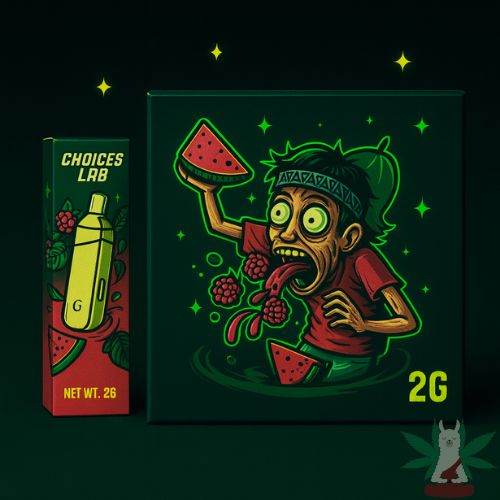 Juicy Watermelon Strawberry Cough vape cart from Leafy Llama Dispensary – premium cannabis vape in Arlington VA.