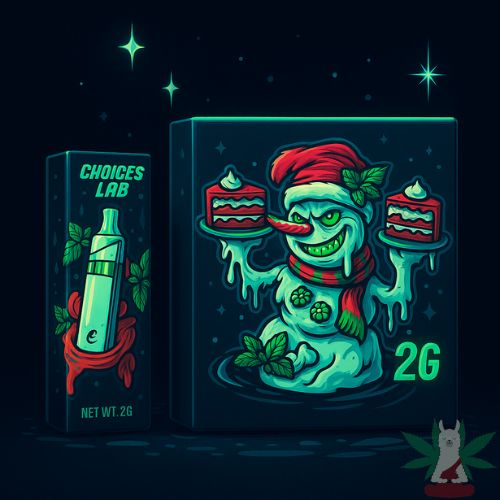 Red Velvet Winter Mint vape cart from Leafy Llama Dispensary – premium cannabis vape in Arlington VA.