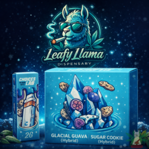 Choices Lab Glacial Guava Sugar Cookie 2G disposable vape Leafy Llama Dispensary Arlington VA