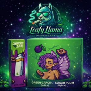 Choices Lab Premium Vapes Green Crack Sugar Plum 2G disposable Leafy Llama Arlington VA