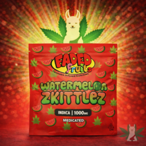 Faded Fruits – Watermelon Zkittlez (Indica 1000mg Gummies)